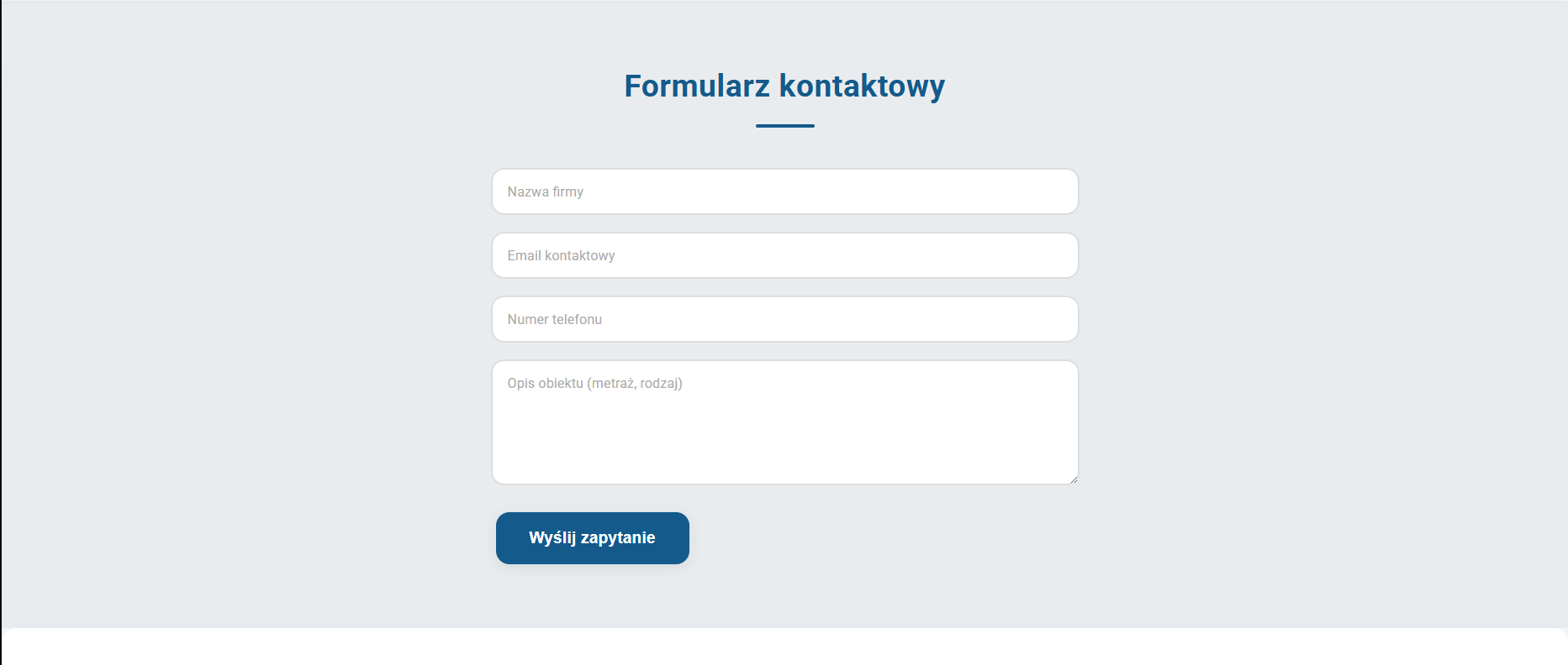 Formularz kontaktowy